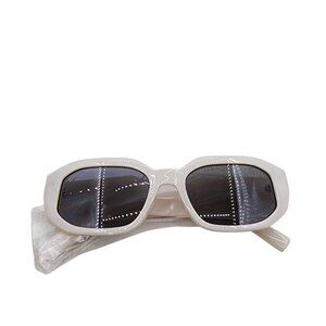 OAK + FORT Women's Retro Cream Angular Sunglasses - OS